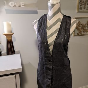 Metallic Gray/Silver Dress Vest